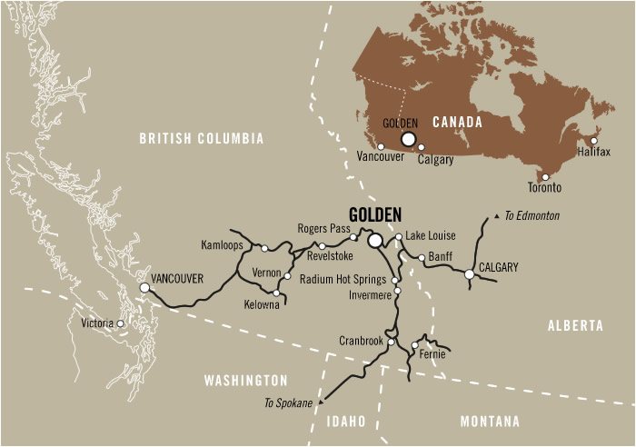 Golden BC Map
