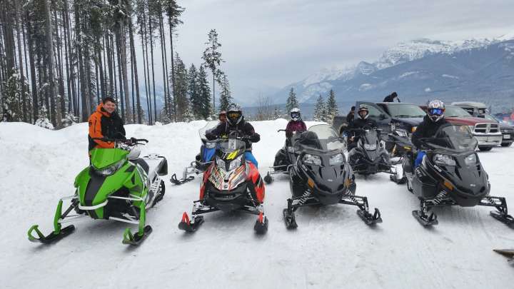 Snowmobiling in Golden BC West Bench Trail